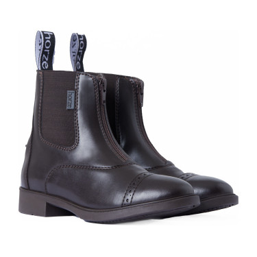 Botas jodhpur com fecho de correr Horze Wexford infantil Castanho