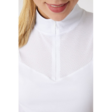 Polo técnico Horze Taylor feminino Branco
