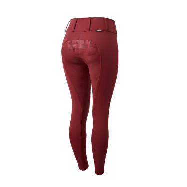 Calça Thermo Grand Prix Horze com fundo de silicone para mulher Vermelho profundo Calça Thermo Grand Prix Horze com fundo de silicone para mulher Vermelho profundo