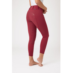 Calça Thermo Grand Prix Horze com fundo de silicone para mulher Vermelho profundo Calça Thermo Grand Prix Horze com fundo de silicone para mulher Vermelho profundo