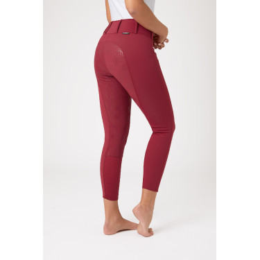 Calça Thermo Grand Prix Horze com fundo de silicone para mulher Vermelho profundo Calça Thermo Grand Prix Horze com fundo de silicone para mulher Vermelho profundo