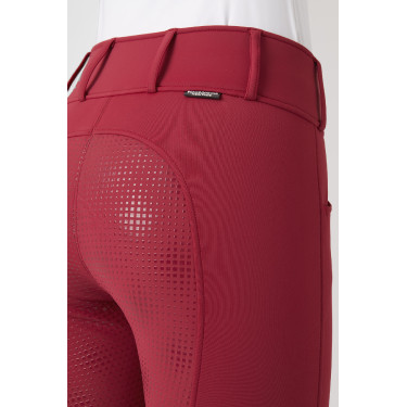 Calça Thermo Grand Prix Horze com fundo de silicone para mulher Vermelho profundo Calça Thermo Grand Prix Horze com fundo de silicone para mulher Vermelho profundo