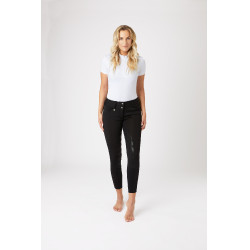 Calça Thermo Grand Prix Horze com fundo de silicone para mulher Preto Calça Thermo Grand Prix Horze com fundo de silicone para mulher Preto