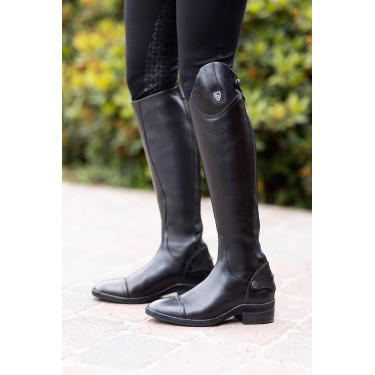 Botas de equitação em couro Duvall feminina Horze Botas de equitação em couro Duvall feminina Horze