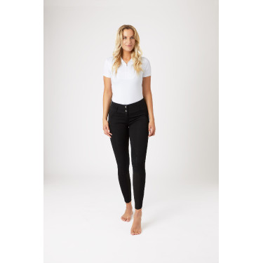 Calça de equitação com reforços de couro Daniela feminina Horze Calça de equitação com reforços de couro Daniela feminina Horze