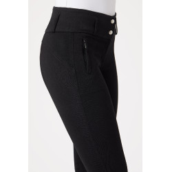 Calça de equitação com reforços de couro Daniela feminina Horze Preto Calça de equitação com reforços de couro Daniela feminina Horze Preto