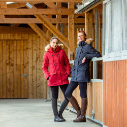 Parka longa Brooke Horze feminina Azul-marinho escuro