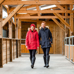 Parka longa Brooke Horze feminina Azul-marinho escuro