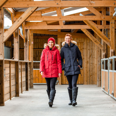 Parka longa Brooke Horze feminina Azul-marinho escuro