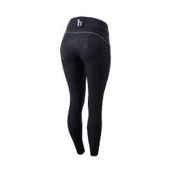 Calça de equitação cintura alta com grip de silicone completo Aubrey feminino Horze Azul-marinho escuro