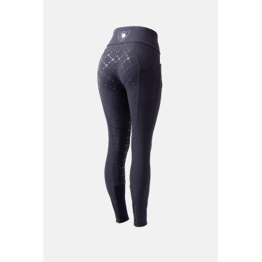 Calça com assento em camurça silicone e cintura alta feminina Horze Calça com assento em camurça silicone e cintura alta feminina Horze