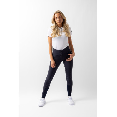 Calça com assento em camurça silicone e cintura alta feminina Horze Calça com assento em camurça silicone e cintura alta feminina Horze