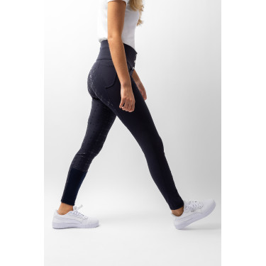 Calça com assento em camurça silicone e cintura alta feminina Horze Calça com assento em camurça silicone e cintura alta feminina Horze