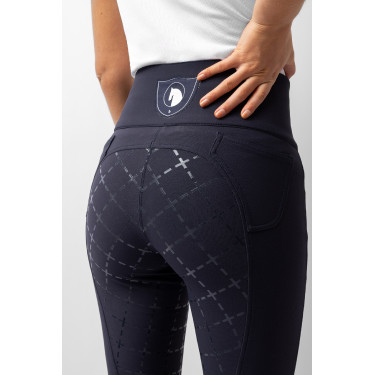 Calça com assento em camurça silicone e cintura alta feminina Horze Calça com assento em camurça silicone e cintura alta feminina Horze