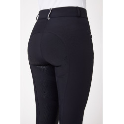 Calça de equitação com fundo integral em silicone adelgaçante Patricia feminino B Vertigo Azul-marinho escuro / branco Calça de equitação com fundo integral em silicone adelgaçante Patricia feminino B Vertigo Azul-marinho escuro / branco