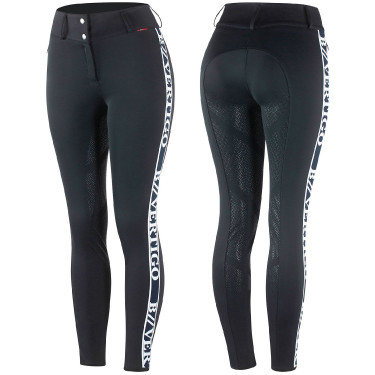 Calça de equitação funcional de cintura alta com grip de silicone integral Angelika feminino B Vertigo Azul-marinho escuro Calça de equitação funcional de cintura alta com grip de silicone integral Angelika feminino B Vertigo Azul-marinho escuro