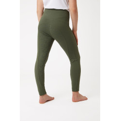 Legging de cobertura total Gillian para criança Horze Verde cáqui escaravelho