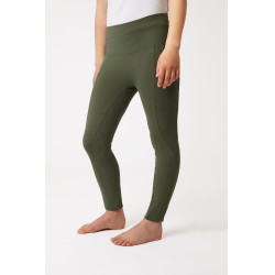 Legging de cobertura total Gillian para criança Horze Verde cáqui escaravelho