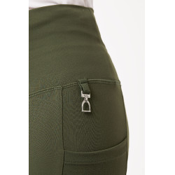 Legging de cobertura total Gillian para criança Horze Verde cáqui escaravelho