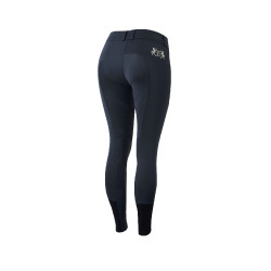 Calça de equitação Meghan com grip de silicone em fundo integral feminino B Vertigo Azul-marinho escuro