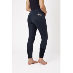Calça de equitação Meghan com grip de silicone em fundo integral feminino B Vertigo Azul-marinho escuro