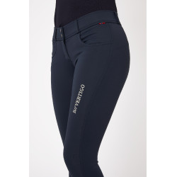 Calça de equitação Meghan com grip de silicone em fundo integral feminino B Vertigo Azul-marinho escuro