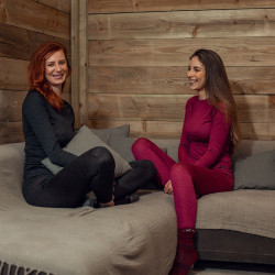 Calça térmica de lã mista Roxie feminina B Vertigo Preto Calça térmica de lã mista Roxie feminina B Vertigo Preto