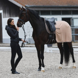 Cobre-rins manta de lã Kiel Horze Castanho claro