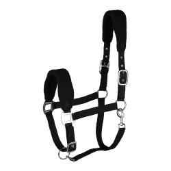 Cabeçada Kiel com acolchoamento em lã polar Horze Preto