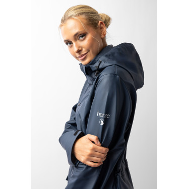 Impermeável Horze Hazel feminino longo com aberturas Impermeável Horze Hazel feminino longo com aberturas