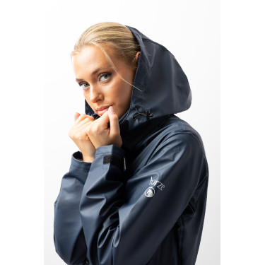 Impermeável Horze Hazel feminino longo com aberturas Impermeável Horze Hazel feminino longo com aberturas