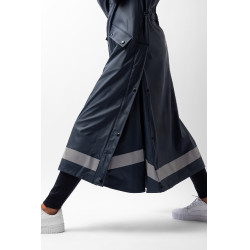 Impermeável Horze Hazel feminino longo com aberturas Azul-marinho escuro Impermeável Horze Hazel feminino longo com aberturas Azul-marinho escuro