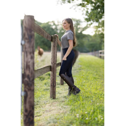 Legging Horze Mathilde com fundo de silicone feminino Azul-marinho escuro Legging Horze Mathilde com fundo de silicone feminino Azul-marinho escuro