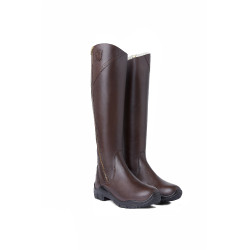 Botas forradas de couro Horze Aspen feminino Castanho escuro