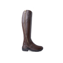 Botas forradas de couro Horze Aspen feminino Castanho escuro