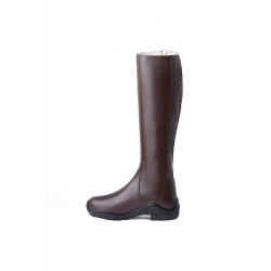 Botas forradas de couro Horze Aspen feminino Castanho escuro