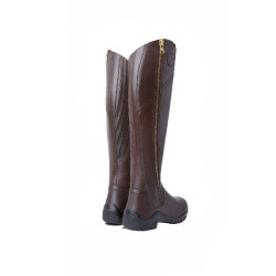 Botas forradas de couro Horze Aspen feminino Castanho escuro