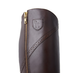 Botas forradas de couro Horze Aspen feminino Castanho escuro