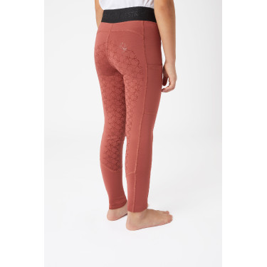 Legging de equitação com silicone Horze Leighton Juvenil com culote completo e forro quente Legging de equitação com silicone Horze Leighton Juvenil com culote completo e forro quente