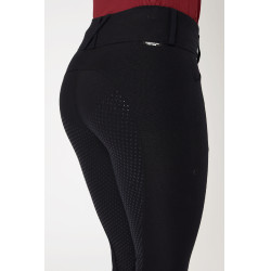 Calça de equitação com grip integral Horze Grand Prix Pro feminino Marinho escuro Azul