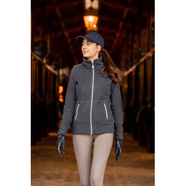 Casaco de equitação polar Horze Ellie feminino Casaco de equitação polar Horze Ellie feminino
