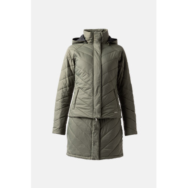 Casaco acolchoado Aurora Horze feminino com saia removível Casaco acolchoado Aurora Horze feminino com saia removível