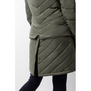 Casaco acolchoado Aurora Horze feminino com saia removível Casaco acolchoado Aurora Horze feminino com saia removível