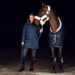 Caveção Alaska com falsa pele B Vertigo Azul-marinho escuro