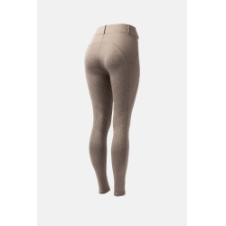 Legging de equitação com grip integral Horze Dea, feminino Castanho morel
