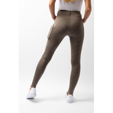 Legging de equitação com grip integral Horze Dea, feminino Castanho morel Legging de equitação com grip integral Horze Dea, feminino Castanho morel