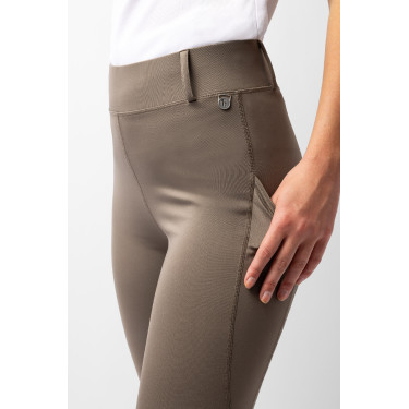 Legging de equitação com grip integral Horze Dea, feminino Castanho morel Legging de equitação com grip integral Horze Dea, feminino Castanho morel
