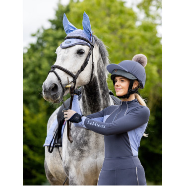 Touca anti-moscas LeMieux Esme Milho azul Touca anti-moscas LeMieux Esme Milho azul