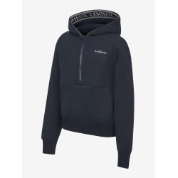 Moletom com capuz LeMieux meio zíper Esme Young Rider Hettie Marinho modelo antigo Azul-marinho