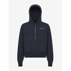 Moletom com capuz LeMieux meio zíper Esme Young Rider Hettie Marinho modelo antigo Azul-marinho